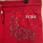 BCBGMAXAZRIA  Y2K Studded Low‎ Rise Wide Leg Track Pants Red Size XL NWOT Photo 2