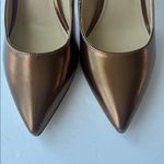 Nine West Womens Trendz3Pump Gold Mettalic Party Formal Evening Pumps Sz 9M ✔️ Photo 4