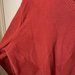 Oscar de la Renta red vneck sweater Large Photo 4