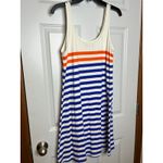 Tommy Bahama  Womens Medium Striped Tank Dress Cream Orange Blue Photo 1