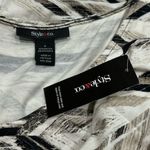 Style & Co NEW . Black Brown White Geometric Print Tiered Dress Artsy Lagenlook L Photo 7