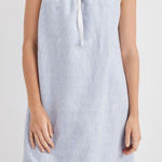 Haven Well Within linen blend pinstripe blue sleep dress coverup small Photo 0