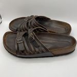 Birkenstocks Sz 38‎ US W7 Brown Leather Mayari Arizona Granada slide Sandals Y2K Photo 7