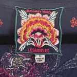 Johnny Was Jessica Tiered Bird Floral Embroidered Midi Dress In Deep Navy Small Photo 10