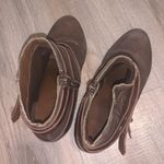 Brown seude heeled western ankle boots Size 9 Photo 6