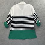 Multiples Popover Roll Tab Tunic Top Blouse Boho Striped Women's Petite Small Photo 1