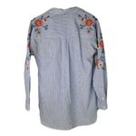 Beach Lunch Lounge Floral Embroidered Button Down Shirt Photo 1