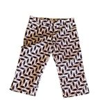 Trina Turk Cotton Capri Pants Check Print Black / White Geometric Pattern Size 2 Photo 0