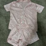 Pink Satin Leopard Pajama Set Photo 1