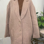 Abercrombie & Fitch  Womens Coat, Tweed  Long Sleeve, Overcoat, Blush Pink, L Photo 0