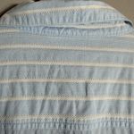 Brooks Brothers  Lace Striped Button Down Shirt Women's 6 Blue Fitted Career Chic Photo 10