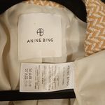 ANINE BING ππ Tweed Double Breasted Fishbone Blazer ~ Tan & Cream XL Photo 15