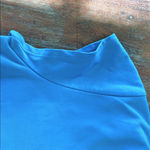 Chico's  Bight Aqua Blue Spandex Cap Sleeve Tee Size 2 (12) Photo 5