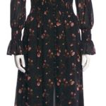 Reformation MAXI BLACK FLORAL PRAIRIE LACE UP CORSET TOP DRESS SZ. 2 EUC Photo 0