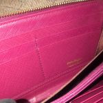 Salvatore Ferragamo  Gancini Hot Pink Full Zip Bifold Leather Wallet COMES in BOX Photo 11