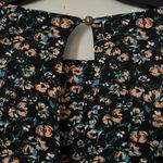 Free People  Dark Blue Floral Long Sleeve Dress Photo 4