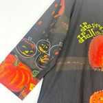Collections Etc Vintage Halloween Tee Size XL Cotton Pumpkin Sequins AOP Black Photo 3