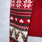 Born Famous Red Reindeer Christmas Holiday Sweater Cropped Cabin Crewneck XXL Photo 2