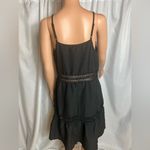 Women’s Mini Lace, Ruffles, Black, Size XL Dress Lined With Adjustable Straps Black Photo 6