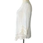 Dress Barn  Semi Sheer Lace Trim Blouse Photo 5
