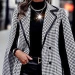 NWT, Lavishly Paris Women’s Designer Houndstooth Cloak Style Blazer. Photo 6