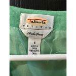 Talbots  Trish Linen Green Butterfly V-Neck Crop Top Size 4 Petite Photo 3