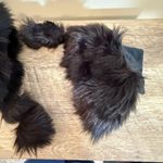 Capelli New York Black Faux Fur Boot Ankle Cuffs Warmers w/ Pom Poms Photo 5