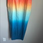 RUNAWAY THE LABEL NEW  orange blue sunset ombre sequin Benito  midi dress XL Photo 5