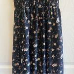 Floral Black Maxi Dress Rouched and Ruffles XS Whimsical Fairy Dress Photo 4