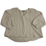 Drew Anthropologie Blouse Womens Small Gauze Puff Sleeve V Neck Top Cotton Boho Photo 1