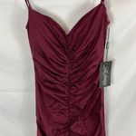 La Femme NWT  Ruched Mini Dress in Dark Berry size 2 Photo 0
