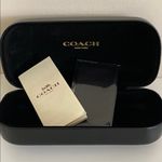 Coach  Black leather sunglasses Protective Case with cloth and papers Photo 0