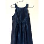 GG 5 Deep Blue Shimmer Tiered Hem Pleated Front Detail Sleeveless Dress Women XS Photo 1