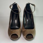 Steve Madden Green and Brown Satin Snakeskin Wedges Photo 3