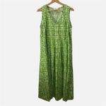 Gorman Organic Cotton Maxi Pocket Dress Gingham Sleeveless Whimsical Cottagecore Green Size 10 Photo 12