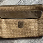 Vintage Tacchini Italian Leather Large Clutch Brown Photo 0