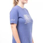 Huntworth New Women's T Shirt XL Distressed Flag Graphic Tee American Flag Blue Photo 1