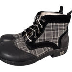 Alegria  Kylie Night Women's Ankle Boots Plaid Lace Up Size 8.5 Photo 0