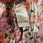 Reiss  Elle Floral Coral White Tie Blouse (2) Photo 8