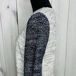 Talbots Sweater Womens Sz M Sparkly Full Zip Colorblock Pockets Gray Navy Photo 7