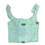 Free People  Citrine Combo Ruffle Flutter Sleeve Top Size L - NWT Photo 12