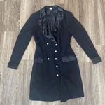 Venus Womens Black Pearl Button Pea Coat - 6 Photo 0