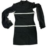 Black glittery whimsygoth Fairycore long sheer cape sleeve body Photo 2