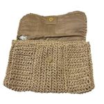 SFERA Straw Clutch Removable Gold Tone Chain Link Shoulder Strap 10" x 7" NWOT Photo 2