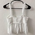American Eagle  White Sheer Tie Chest Baby doll tank S Photo 4