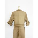 Banana Republic  Poplin Jumpsuit Size Small Utility Tan Flightsuit Oversized Chic Photo 12