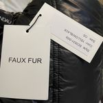 Adrienne Landau Pull Through Scarf Yellow Black Plaid Faux Fur One Size NWT Photo 2