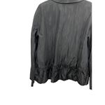 VTG B. Altman & Co Women’s Blazer Black Jacket XL Satin Ruffles Fifth Ave Career Photo 4