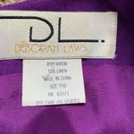 Vintage Deborah Laws Dress Purple Mexican Fiesta Embroidered Linen Blend Maxi Size 10P Photo 8