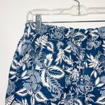 American Eagle Blue & White Tropical Floral Print High Rise Shorts Photo 2